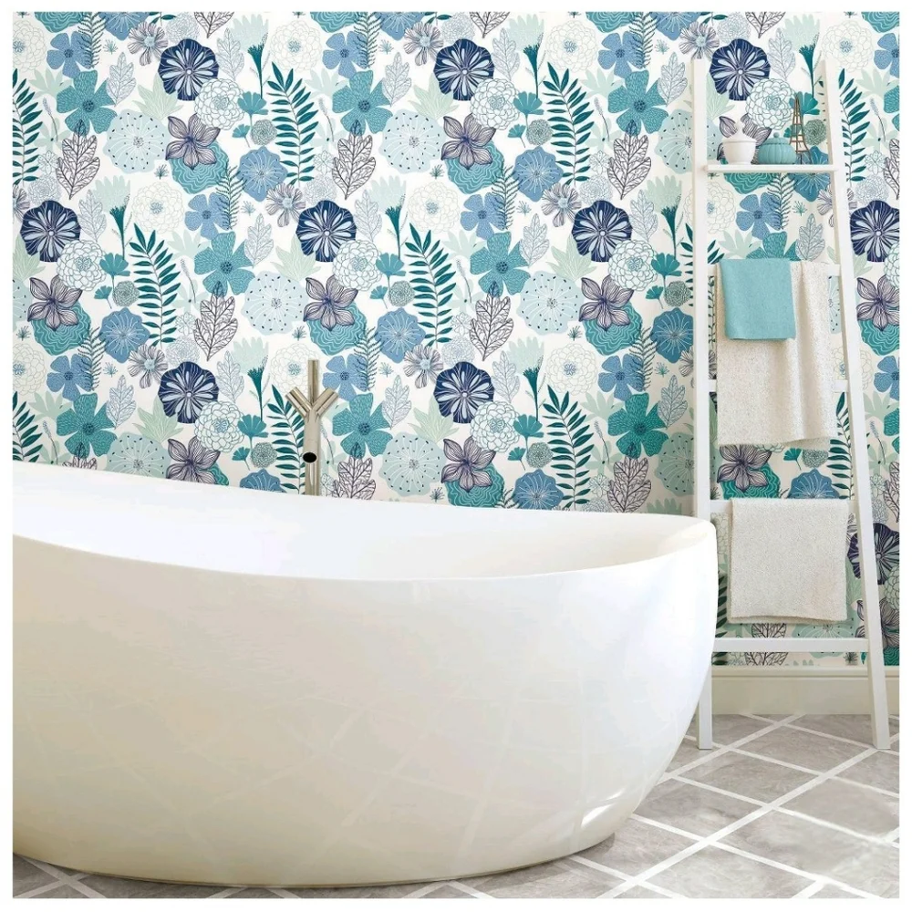 Roommates Perennial Blooms Peel And Stick Wallpaper